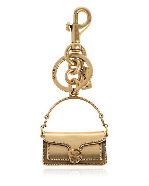COACH Metallic Brass Keychain