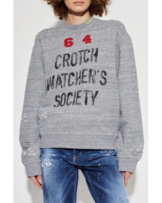 DSquared² Blue Printed Sweatshirt