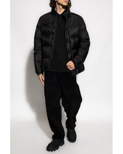 Moncler Black Polo With Logo Patch for men