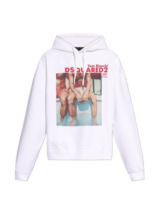 DSquared² White Sweatpants With Logo for men