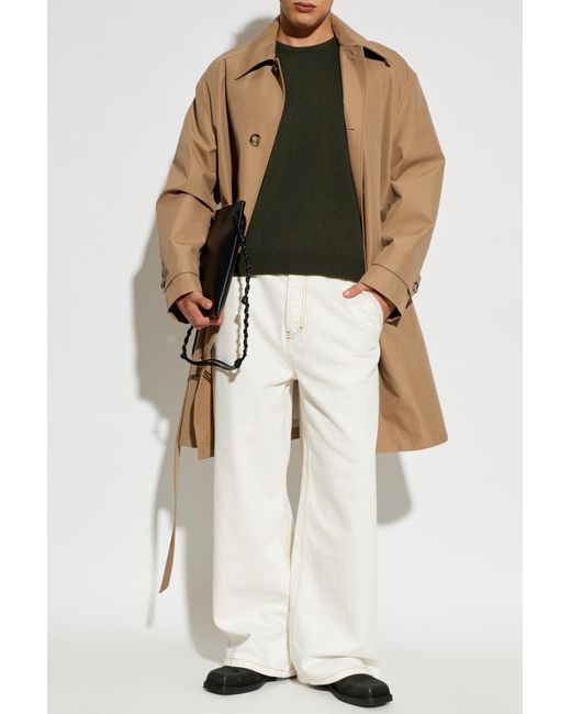 Jil Sander Green Wool Sweater for men