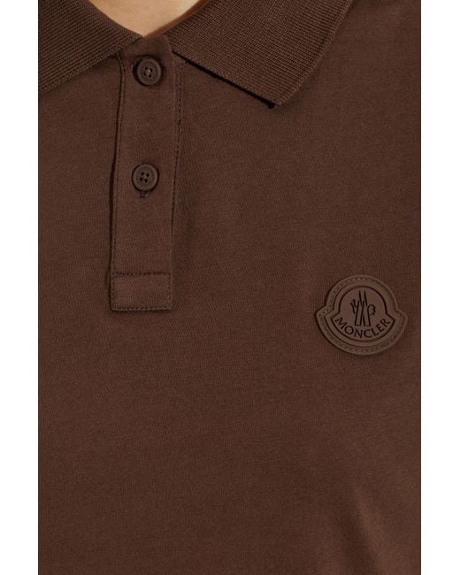 Moncler Brown Polo With Patch