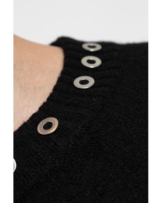 Jil Sander Black Wool Sweater for men