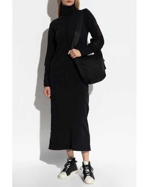 Y-3 Black Turtleneck Dress