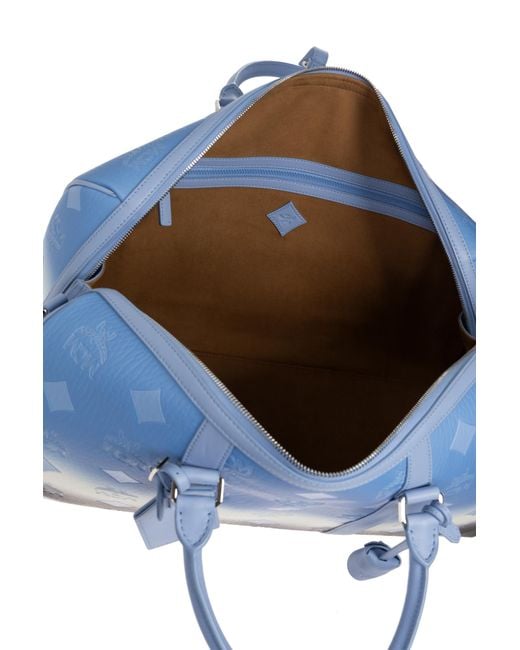 MCM Blue Carry-On Bag With Print for men