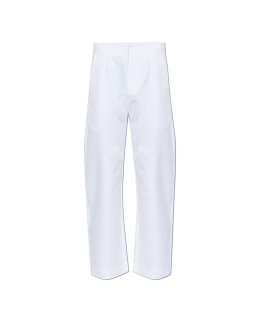Jacquemus White Straight-Leg Trousers for men