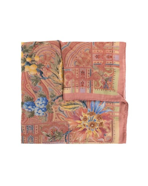 Etro Pink Scarf With Print