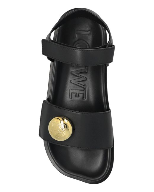 Loewe Black Sandals 'Pebble'