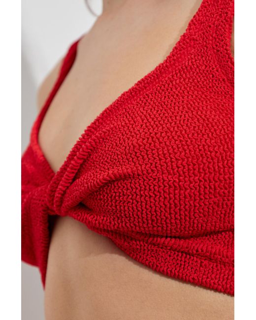 Hunza G Red Two-Piece Swimsuit "Coverage Juno"