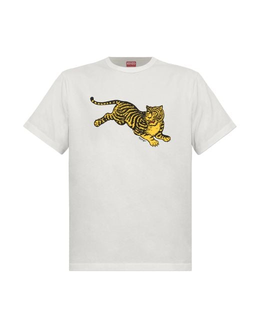 KENZO White T-Shirt With Print for men