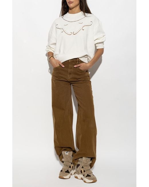 Isabel Marant White "Vella" Sweatshirt