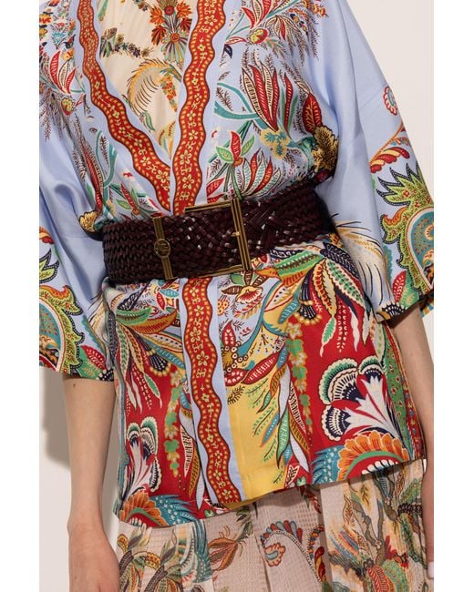 Etro Brown Leather Belt