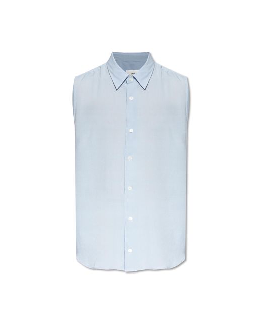 AMI Blue Sleeveless Shirt, for men