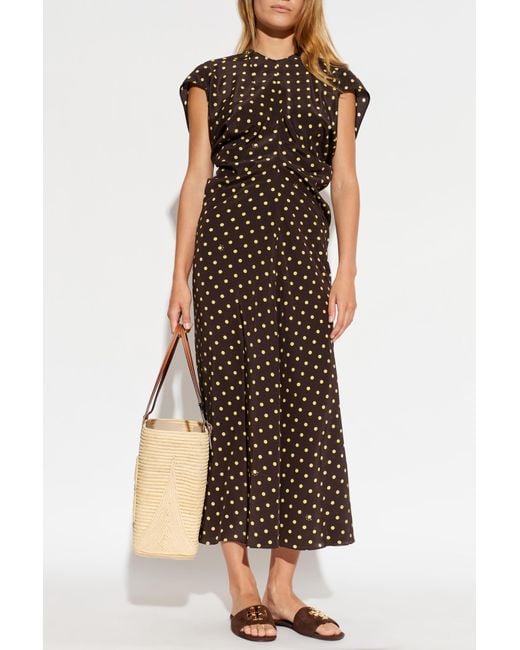 Marni Brown Polka Dot Patterned Dress