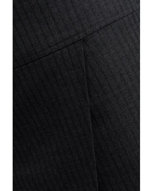 Fendi Black Wool Skirt With Front Slit