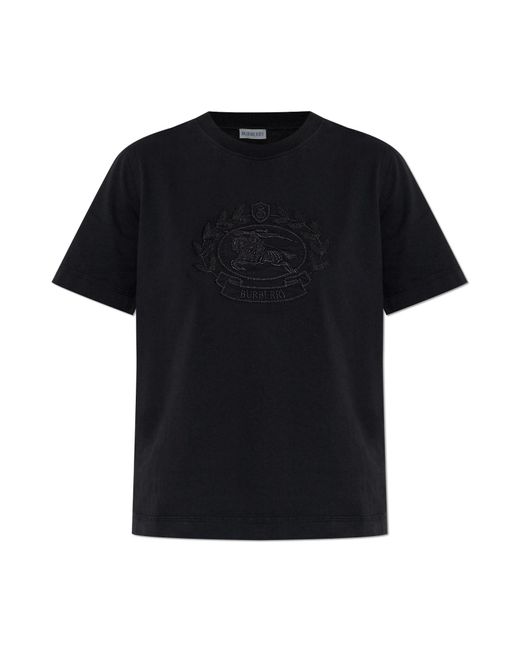 Burberry Black T-Shirt With Logo