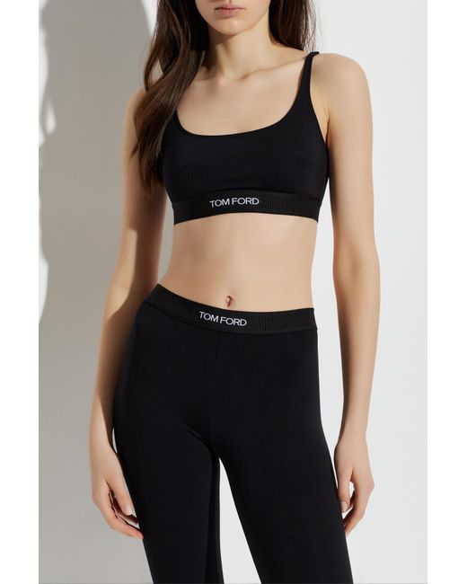 Tom Ford Black Bra With Logo