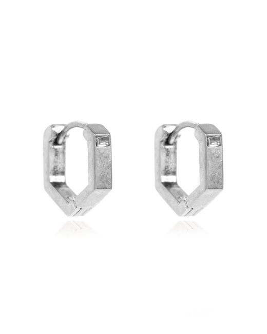 AllSaints White Set Of Three Pairs Of Earrings