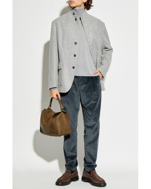 Eleventy Gray Cashmere Turtleneck for men