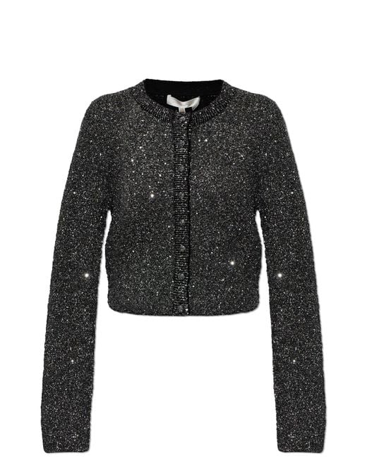 LoveShackFancy Black Cardigan 'Ferra'