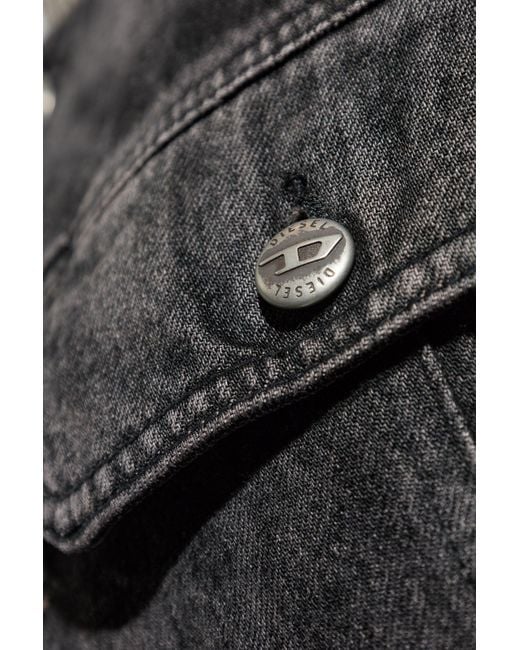 DIESEL Denim Jacket 'D-Aberdeen-Fsh2' in Black for Men | Lyst UK