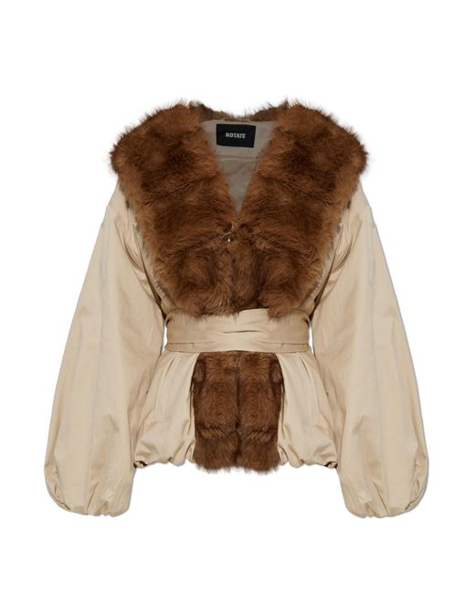 ROTATE BIRGER CHRISTENSEN Brown Jacket With Belt