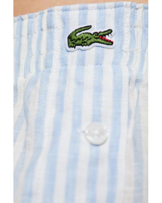Lacoste Blue Linen Shorts