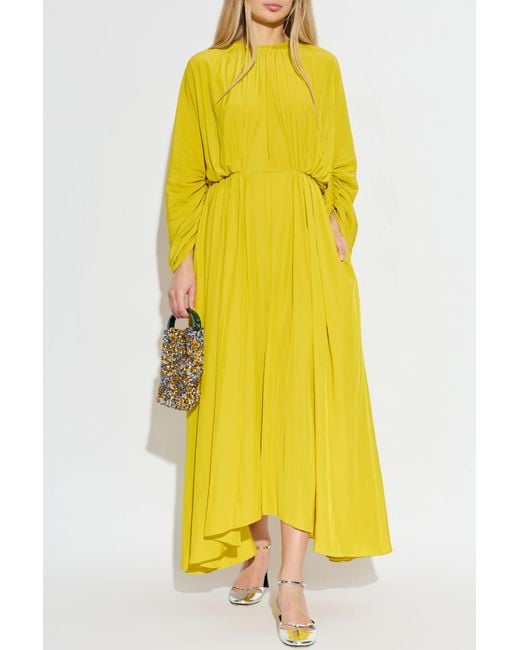 Lanvin Yellow Mary Jane Ballet Flats