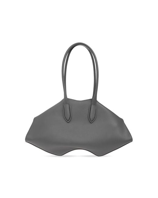 McQueen Black Leather Bag 'Manta'