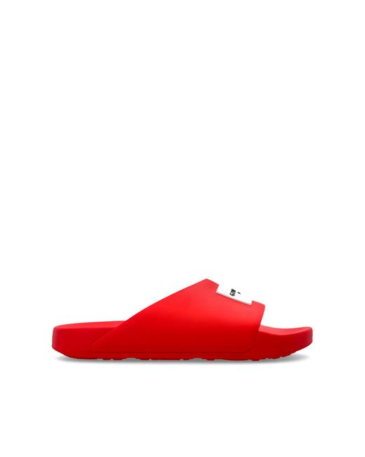 Givenchy Blue Slides With Logo for men