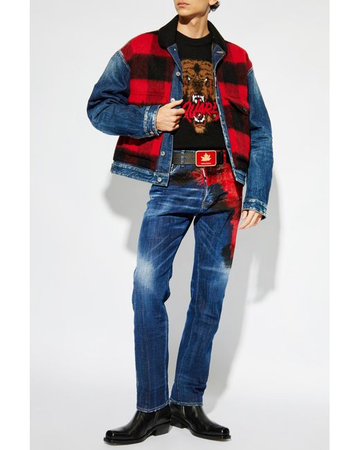 DSquared² Red Denim Outerwear for men