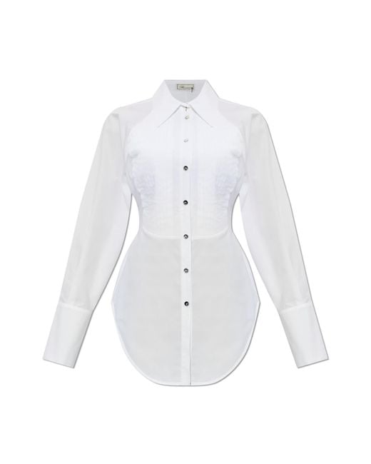 Blumarine White Shirt With Waist Ties