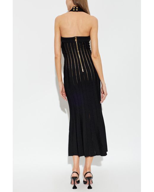 Balmain Black Backless Dress