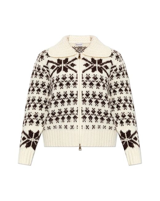 Moncler Natural Wool Cardigan