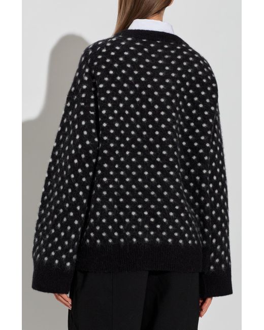 Ganni Black Polka Dot Pattern Sweater