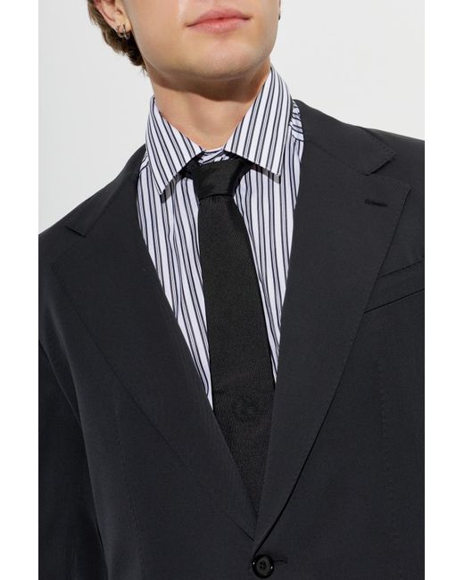 Giorgio Armani Black Silk Tie for men
