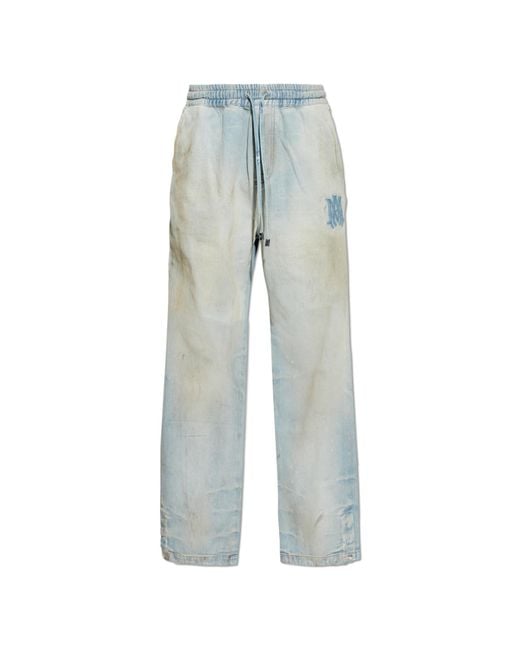 Amiri Blue Jeans With Logo for men