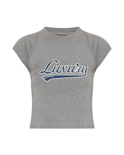 Balenciaga Gray T-Shirt With Logo