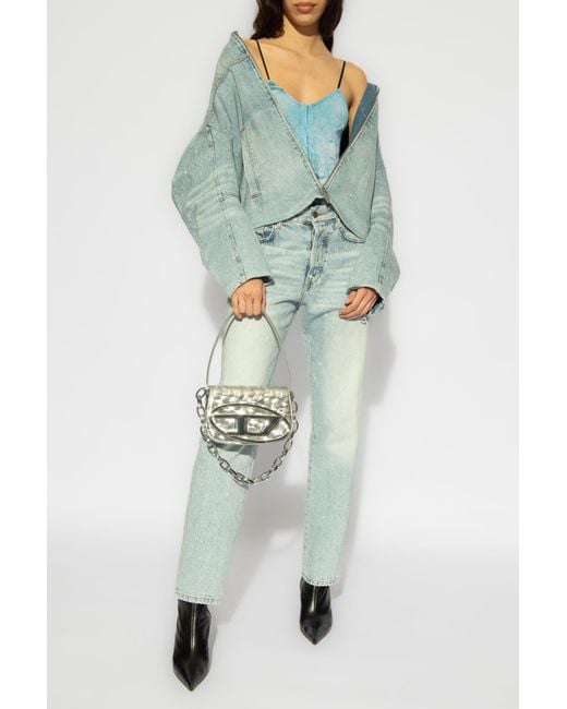 DIESEL Green 'De-Marge-Fse' Denim Jacket