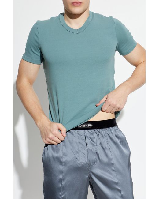 Tom Ford Blue Lingerie T-Shirt for men