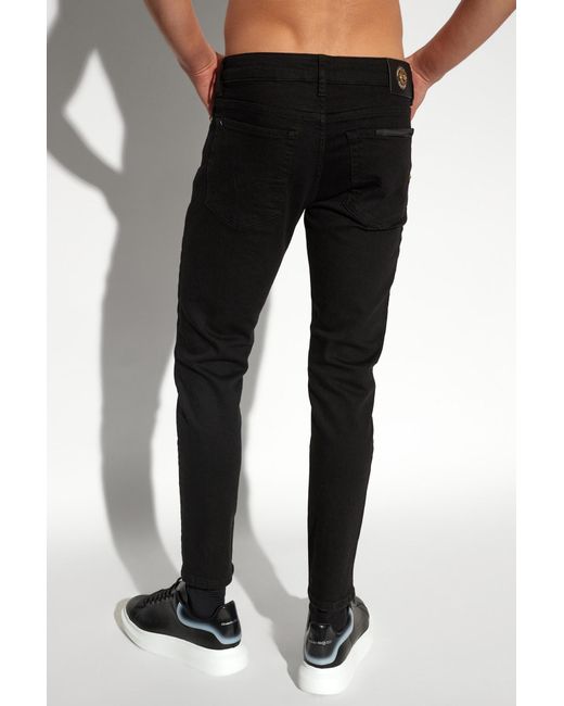 Versace Black Jeans With Logo, for men