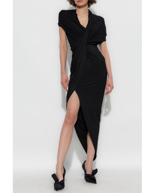 Balenciaga Black Dress With Draping