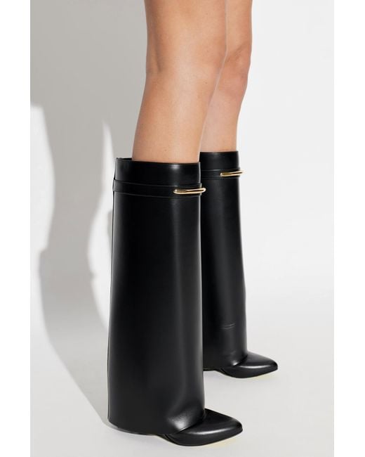 Givenchy Black Wedge Heel Boots