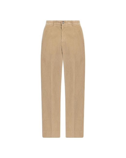 Dolce & Gabbana Natural Corduroy Trousers for men