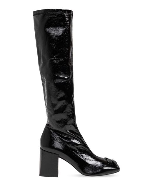 Courreges Black Heeled Boots 'Reedition'