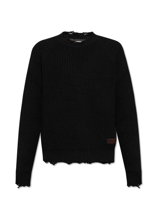 DSquared² Black Wool Sweater for men