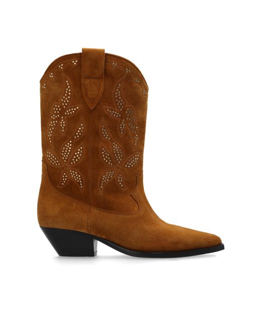 Isabel Marant Brown Cowboy Boots `Duerto`