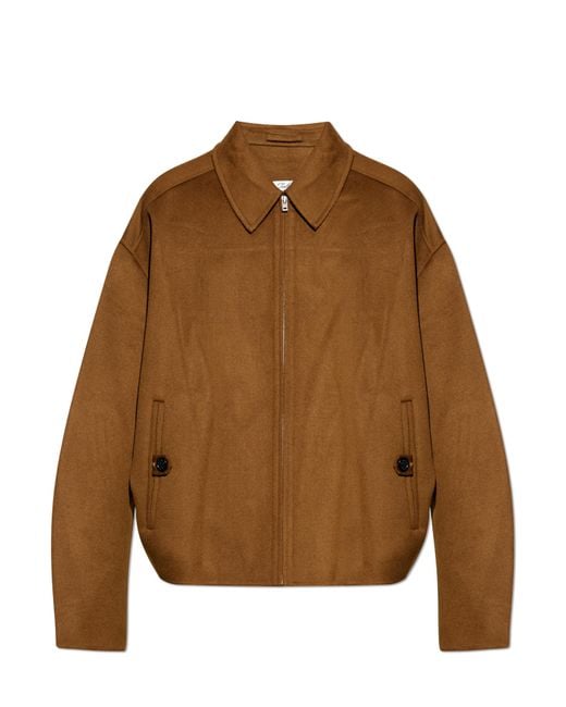 Acne Brown Wool Jacket With Collar for men