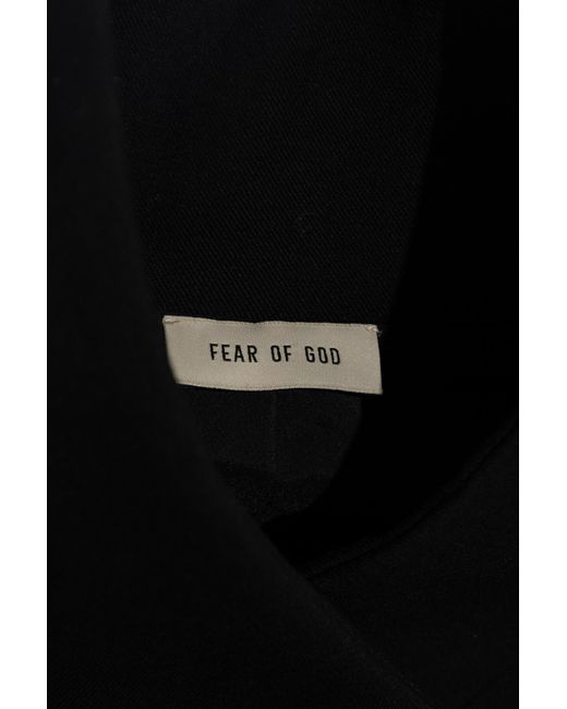 Fear Of God Black Coat With Pockets, for men