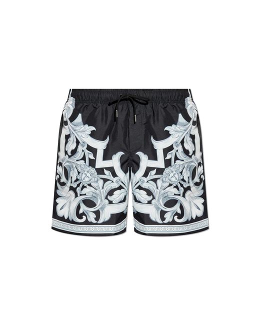 Versace Black Swim Shorts for men